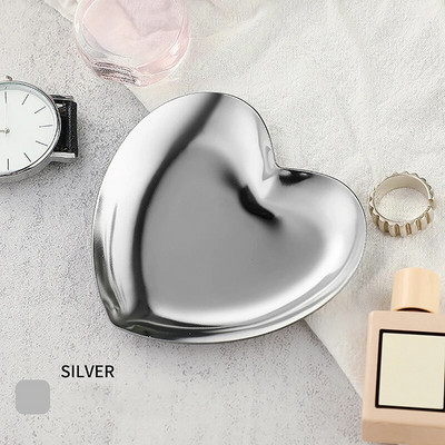 Ελαφρύ πολυτελές στυλ μεταλλικός δίσκος κοσμημάτων Δίσκος αποθήκευσης από ανοξείδωτο ατσάλι Διακόσμηση κοσμημάτων Κοιτώνας Καλλυντικών