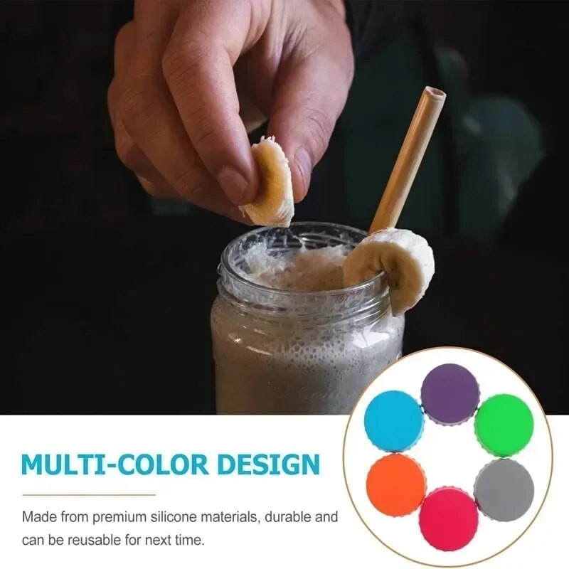 6kom Poklopci za poklopce soda Poklopci za limenke za piće za višekratnu upotrebu Silikonsko brtvljenje za zaštitu od curenja Poklopac za limenke Poklopac za bocu piva Višebojni limeni poklopac