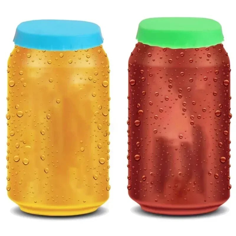 6kom Poklopci za poklopce soda Poklopci za limenke za piće za višekratnu upotrebu Silikonsko brtvljenje za zaštitu od curenja Poklopac za limenke Poklopac za bocu piva Višebojni limeni poklopac