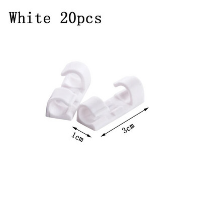 20 vnt Kabelių tvarkyklės spaustukai Kabelių valdymo stalinis kompiuteris Laidų tvarkytuvas Laido laikiklis USB įkrovimo duomenų linijos ritės suktuvas