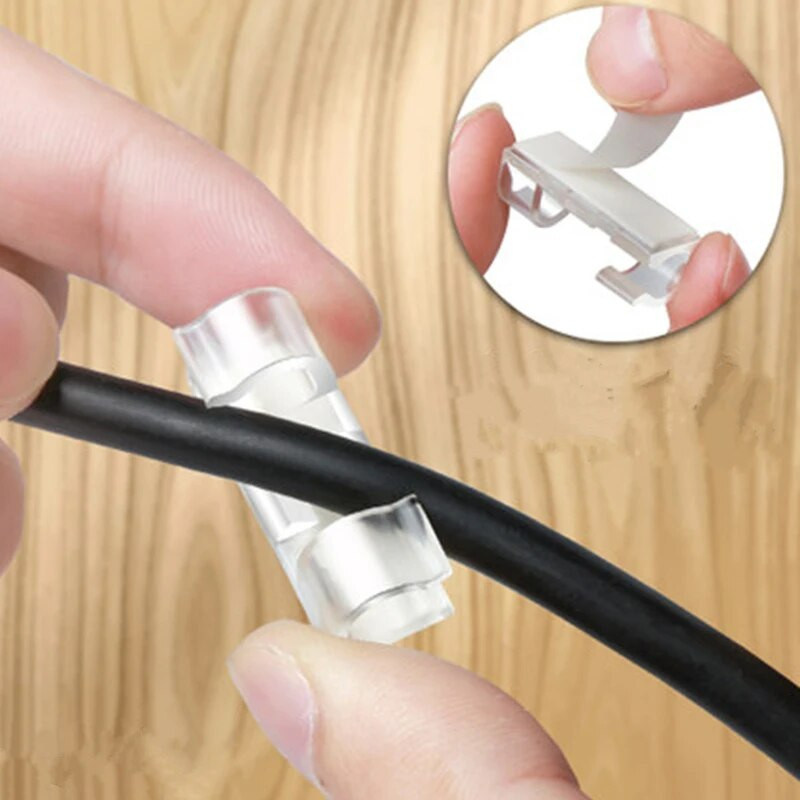 20 komada Organizator kabela Stezaljke Upravljanje kabelom Stolna radna stanica Upravljač žicama Držač kabela USB Punjenje Podatkovna linija Namatač špulice