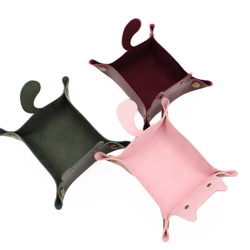 PU odinė laikymo dėžutė staliniams kompiuteriams saugojimo dėklo dėžutė kauliukų žaidimo sulankstomas dėklas Sulankstomas laikymo dėklas Stalo organizatoriaus priedai