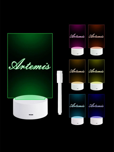Užrašų lenta Creative Led Night Light USB pranešimų lentos atostogų lemputė su rašikliu Dovana vaikams Merginos dekoravimo naktinė lempa