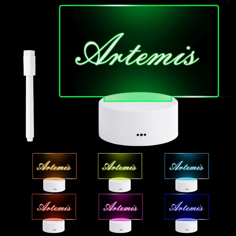 Užrašų lenta Creative Led Night Light USB pranešimų lentos atostogų lemputė su rašikliu Dovana vaikams Merginos dekoravimo naktinė lempa