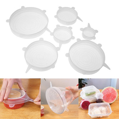 Reusable Silicone Cover Stretch Lids Airtight Food Wrap Covers Keeping Fresh Seal Bowl Stretchy Wrap Cover Kitchen Cookware Tool