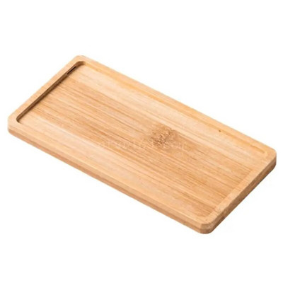 Daugiafunkcis augalų vazonų laikiklis Ovalus bambuko medžio augalų padėklas Vonios kambarys Šampūno padėklas Apvalus augalų drenažo padėklas