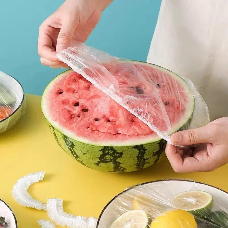 Ühekordne plastikümbris Toidukate Elastne plastümbris puuviljakausside jaoks Tassid Korgid Panipaigad Köök Värske säilituskotid