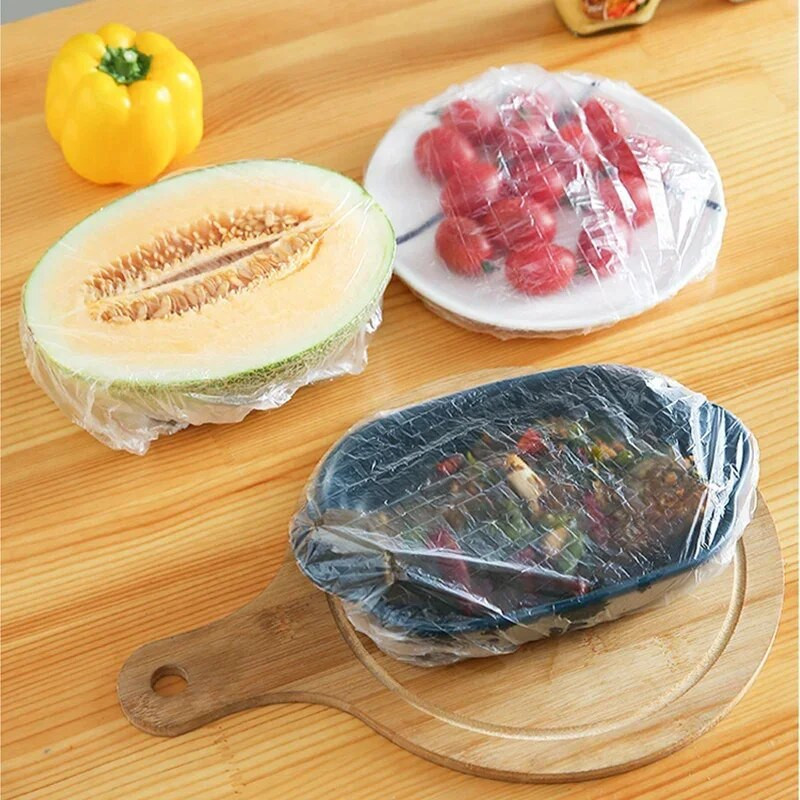 Ühekordne plastikümbris Toidukate Elastne plastümbris puuviljakausside jaoks Tassid Korgid Panipaigad Köök Värske säilituskotid