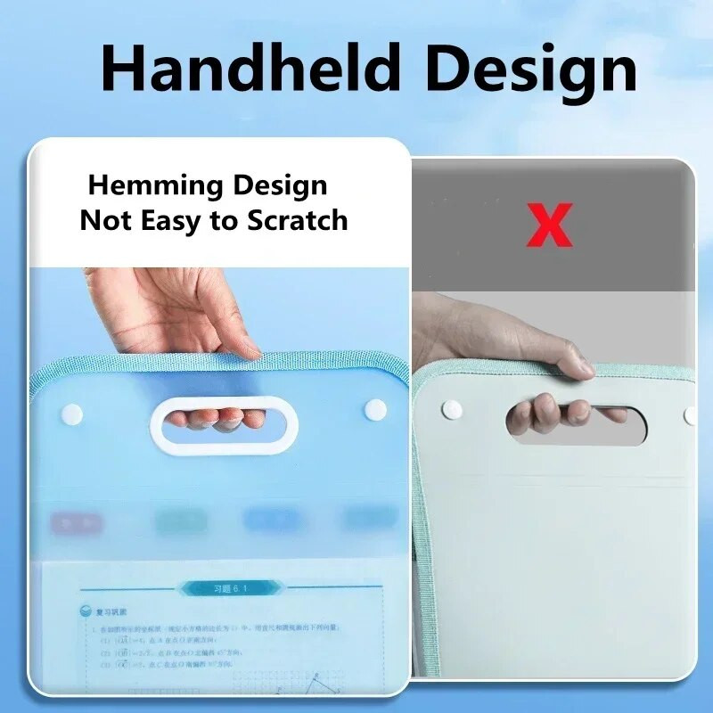 13-slojna torba za pohranu datoteka Prijenosna A4 aktovka za pisma i dokumente Torba za pohranu isječaka za datoteke Studentska mapa za papir Organizator stola