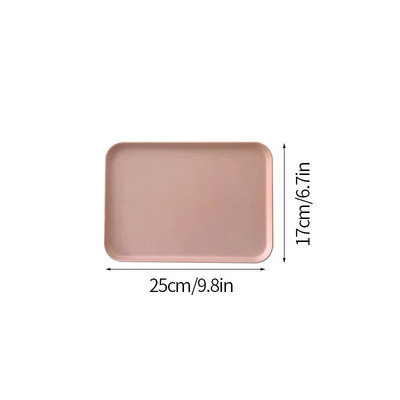 Saldainių spalvos kviečių šiaudų laikymo padėklas Korėjietiško stiliaus stačiakampis valgomojo padėklas Šiaurės šalių vaisių desertinė lėkštė Virtuvės priedai 트레이