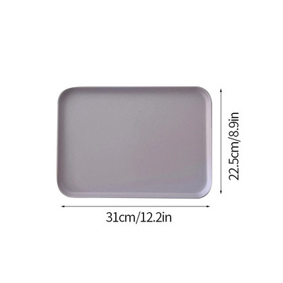 Saldainių spalvos kviečių šiaudų laikymo padėklas Korėjietiško stiliaus stačiakampis valgomojo padėklas Šiaurės šalių vaisių desertinė lėkštė Virtuvės priedai 트레이