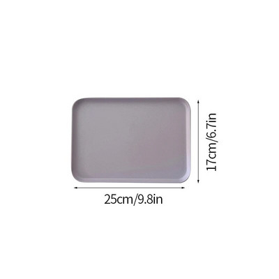 Saldainių spalvos kviečių šiaudų laikymo padėklas Korėjietiško stiliaus stačiakampis valgomojo padėklas Šiaurės šalių vaisių desertinė lėkštė Virtuvės priedai 트레이