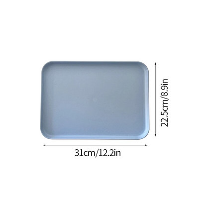 Saldainių spalvos kviečių šiaudų laikymo padėklas Korėjietiško stiliaus stačiakampis valgomojo padėklas Šiaurės šalių vaisių desertinė lėkštė Virtuvės priedai 트레이