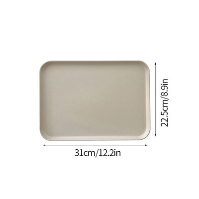 Saldainių spalvos kviečių šiaudų laikymo padėklas Korėjietiško stiliaus stačiakampis valgomojo padėklas Šiaurės šalių vaisių desertinė lėkštė Virtuvės priedai 트레이