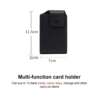 Тънък Rfid блокиращ кожен портфейл, притежател на кредитна карта, портмоне, калъф за пари за мъже, модна чанта за 2022 г., 11,5x7x2 см