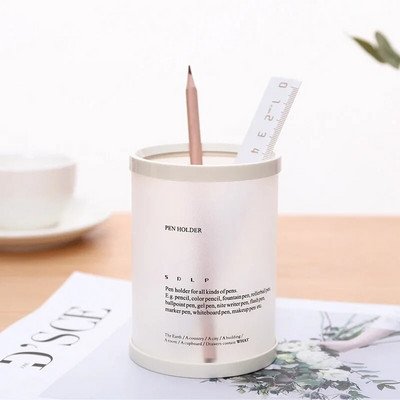 Cilindrinis nuimamas stalinis rašiklio laikiklis Biuro priedai Pieštukų stovas Dėklas Dėžutė Kanceliarinės prekės Mokytojo dovanos