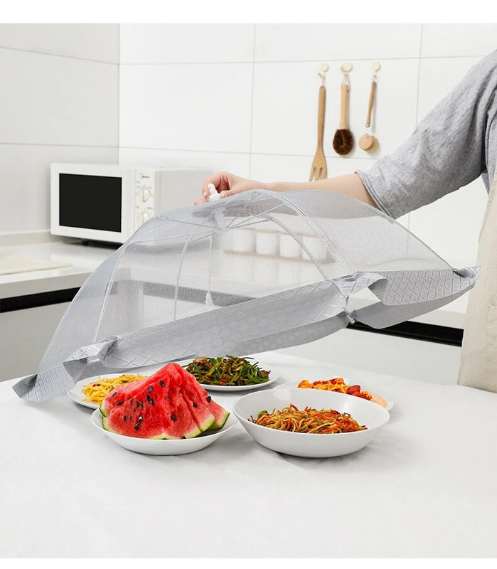 Főoldal Ételhuzatok Új összecsukható, légyálló növényi huzat Porálló asztalhuzat Konyhai kiegészítők