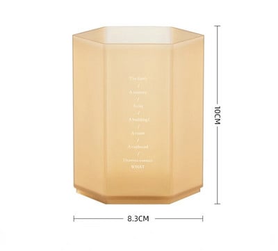 Kūrybiško šešiakampio dizaino rašiklio laikiklis Didelės talpos rašiklio pieštuko šepetėlis laikymo konteinerio dėžutė plastikinių raštinės reikmenų rašomasis stalas