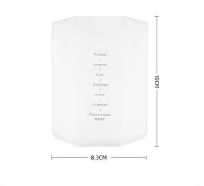 Kūrybiško šešiakampio dizaino rašiklio laikiklis Didelės talpos rašiklio pieštuko šepetėlis laikymo konteinerio dėžutė plastikinių raštinės reikmenų rašomasis stalas