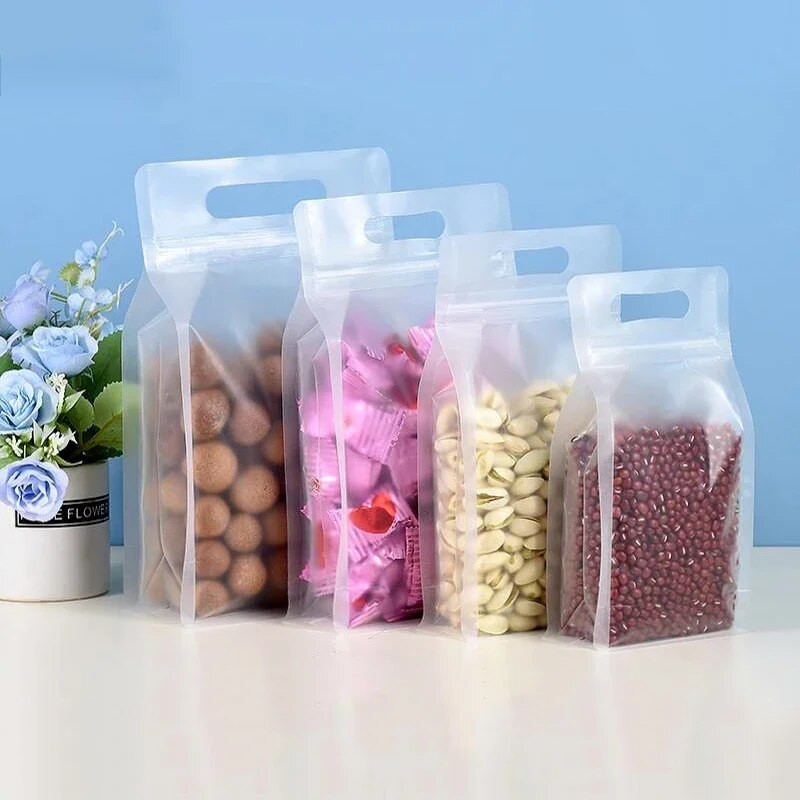 2/3/5 vnt. Daugkartinio naudojimo maišeliai maisto saugojimui Neperšlampami užtrauktuku užsegami maišeliai Virtuviniai vaisiai Grūdai Šviežiam Laikyti konteineriai Rūšiuoti Sandėliavimo metmenys