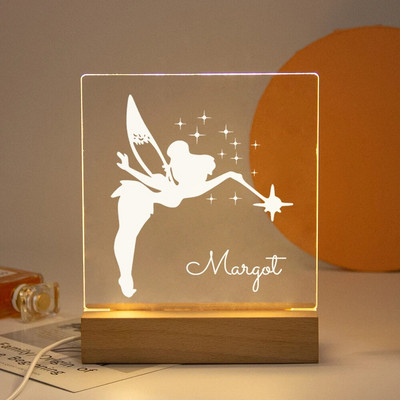 Drop Shipping Personalized Nightlight USB LED Προσαρμοσμένο όνομα Τρισδιάστατο φωτιστικό Διακόσμηση υπνοδωματίου Παιχνίδια γενεθλίων για μωρά Παιδιά Δώρο