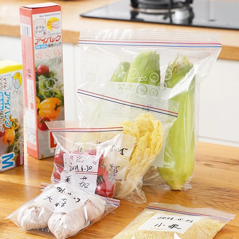 Maisto saugojimo maišelis Šaldytuvas Užsandarintas šviežiai laikomas maišelis Daržovių Vaisių laikymas Šaldymas Konservavimas Užtrauktuku užsandarinti maišeliai