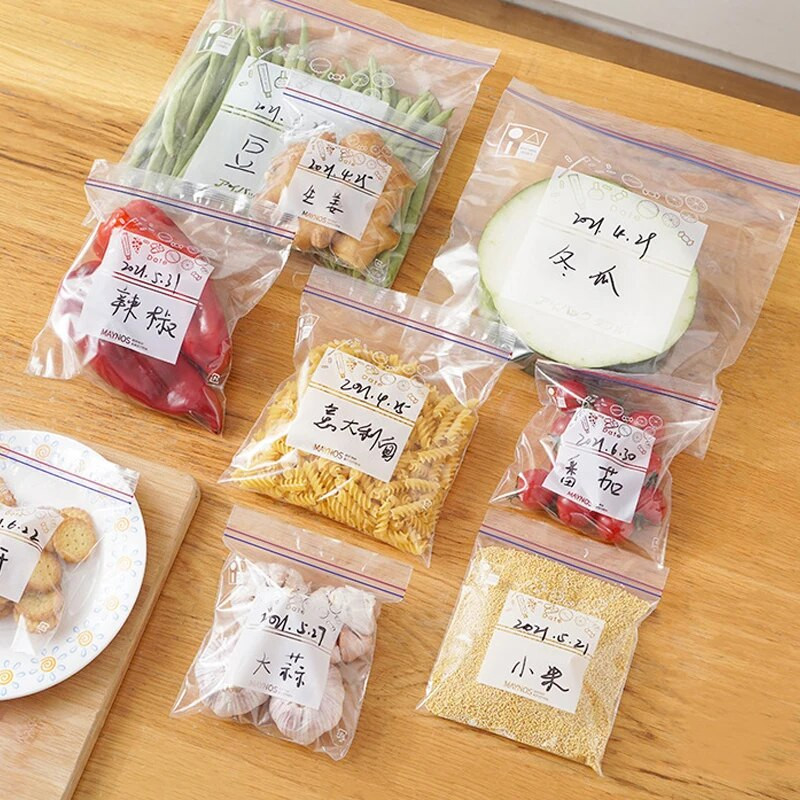 Maisto saugojimo maišelis Šaldytuvas Užsandarintas šviežiai laikomas maišelis Daržovių Vaisių laikymas Šaldymas Konservavimas Užtrauktuku užsandarinti maišeliai