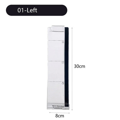 1 vnt akrilo monitoriaus pranešimų lenta lipniesiems lapeliams skirtukams telefonams kompiuterio ekranai kompiuterio monitoriai šoninio skydelio planavimo priemonė biuro laikiklis