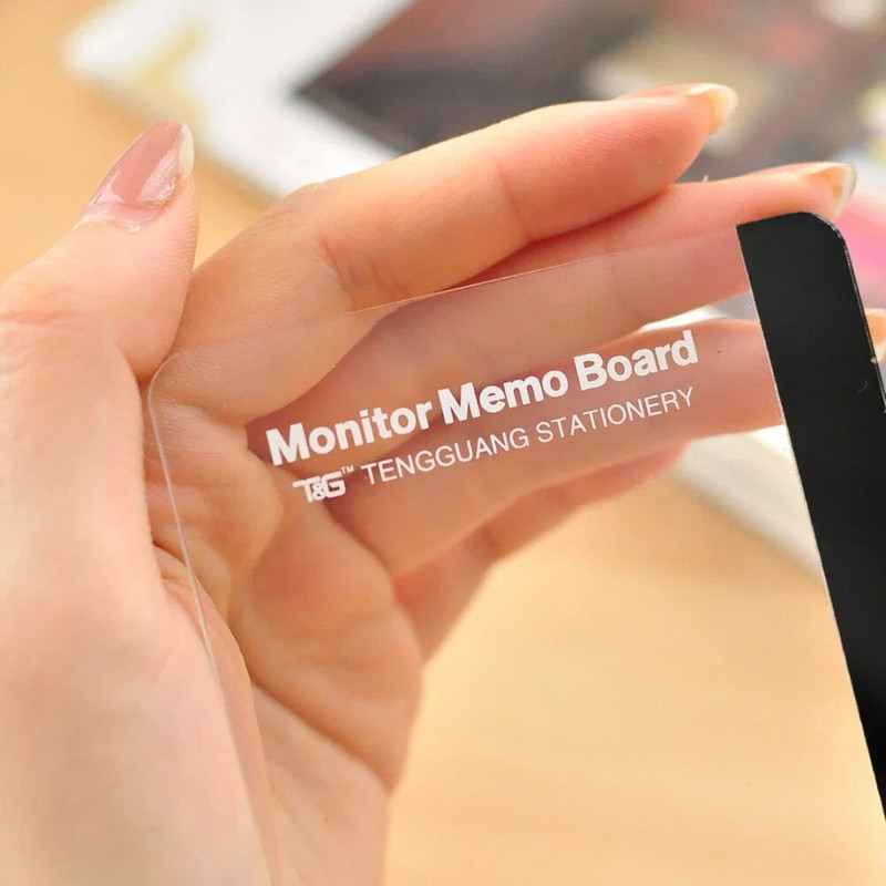 1 vnt akrilo monitoriaus pranešimų lenta lipniesiems lapeliams skirtukams telefonams kompiuterio ekranai kompiuterio monitoriai šoninio skydelio planavimo priemonė biuro laikiklis