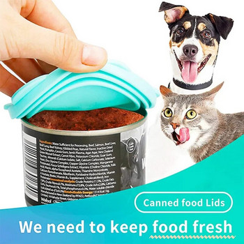 Силиконови капаци за консерви Запечатани хранилки Капак за консерви за храна за кученце Куче Съхранение на котки Капак за многократна употреба Здраве Ежедневни консумативи