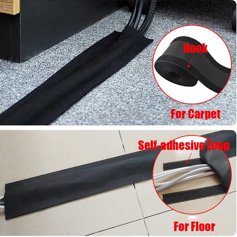 1 metar, mekana podesiva kuka i omča, uredski stolni žičani poklopac za kabel za pod/tepih/prtljažnik/stol Uredski materijal