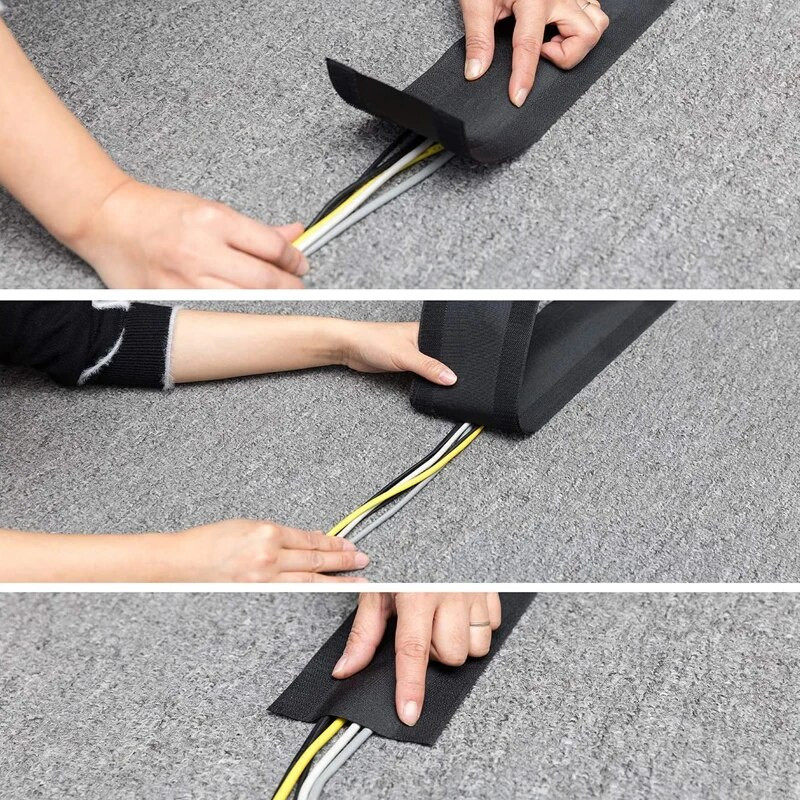 1 metar, mekana podesiva kuka i omča, uredski stolni žičani poklopac za kabel za pod/tepih/prtljažnik/stol Uredski materijal