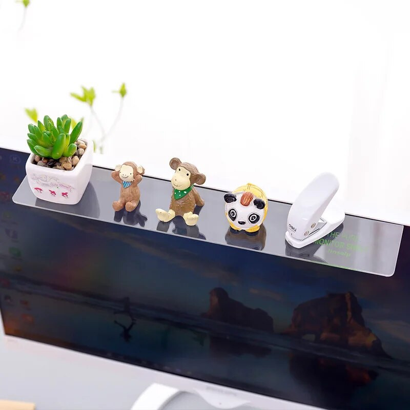 Kreativni akrilni monitor Ploča s podsjetnicima za poruke za ljepljive bilješke Prozirna kartica s imenom Držač telefona Stolni plastični držač Pribor