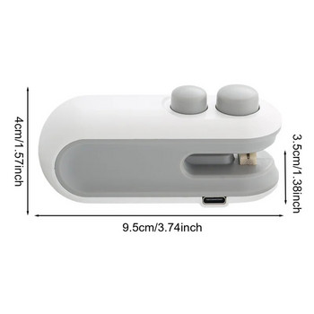 Mini Heat Sealer Преносима ръчна машина за вакуумно запечатване USB зареждане Храна Снек Пластмасова чанта за съхранение Уплътнител кухненски джаджи