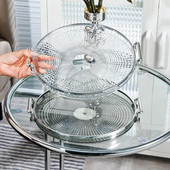 Prabangus laikymo padėklas Apvalus plastikinis serviravimo padėklas Virtuvės organizatorius Maisto lėkštė Kavos stalo dekoras Vaisiai Desertas Arbatos padėklas Laikymas