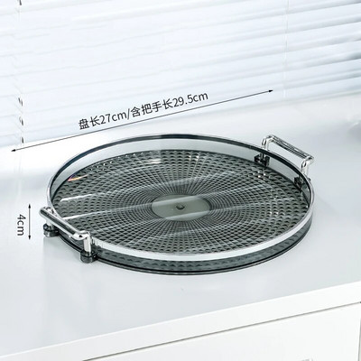 Prabangus laikymo padėklas Apvalus plastikinis serviravimo padėklas Virtuvės organizatorius Maisto lėkštė Kavos stalo dekoras Vaisiai Desertas Arbatos padėklas Laikymas