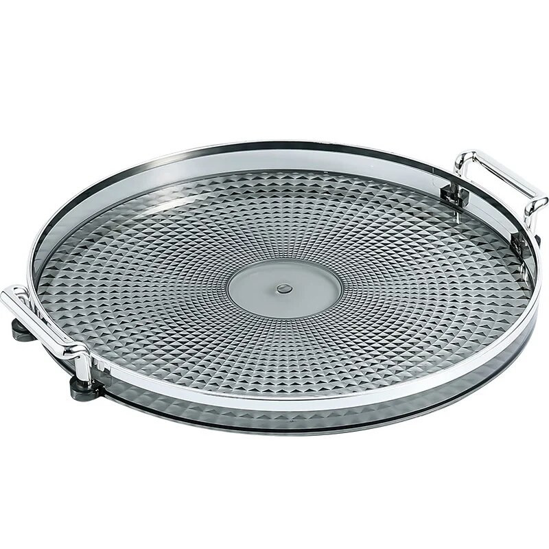 Prabangus laikymo padėklas Apvalus plastikinis serviravimo padėklas Virtuvės organizatorius Maisto lėkštė Kavos stalo dekoras Vaisiai Desertas Arbatos padėklas Laikymas