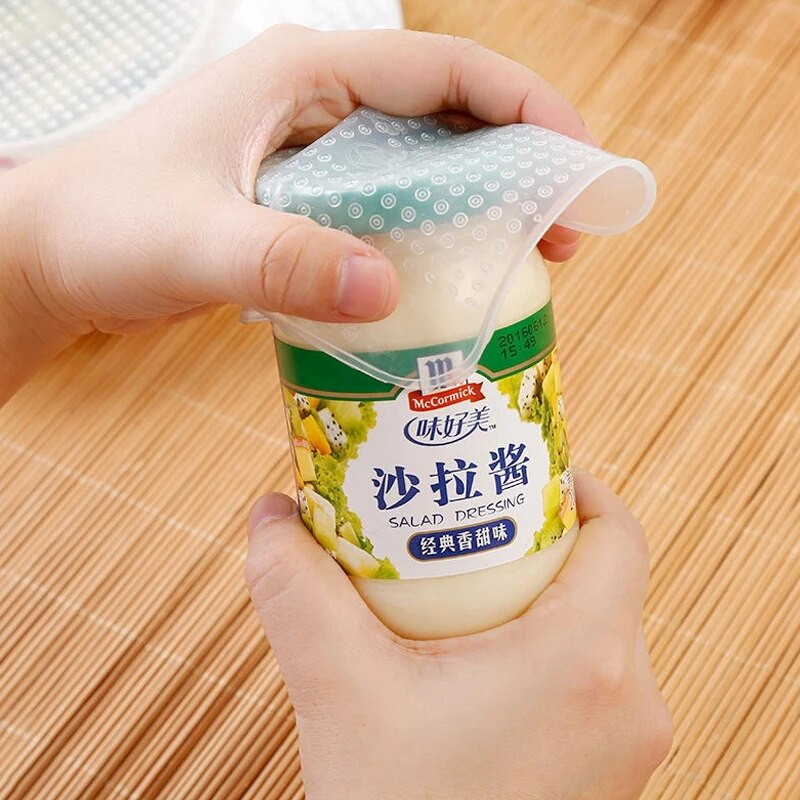 Toidukvaliteediga silikoonist toidukile korduvkasutatav toiduainete säilituskile külmkapp, suletud säilituskate Köögi köögitarvikud