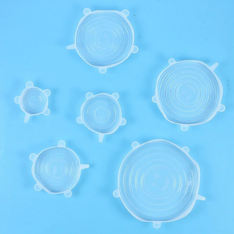 Daugkartinio naudojimo virtuvės reikmenų laikiklis Mikrobangų krosnelės dangtis Šviežiai laikomas sandarus maisto dangtelis Reguliuojamas elastingas silikoninis dangtelis Priedai Pradžia