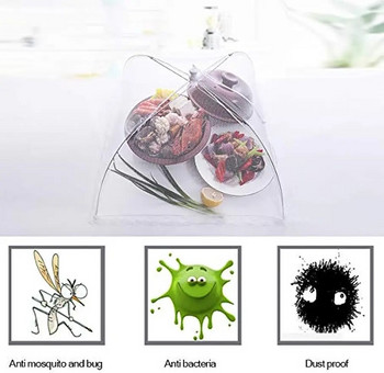 Πτυσσόμενο κάλυμμα με δίχτυ τροφίμων Fly Anti-Mosquito Pop-up Κάλυμμα φαγητού Ομπρέλα Γεύματος Λαχανικών Φρούτων Αναπνεύσιμο Κάλυμμα κουζίνας Αξεσουάρ κουζίνας