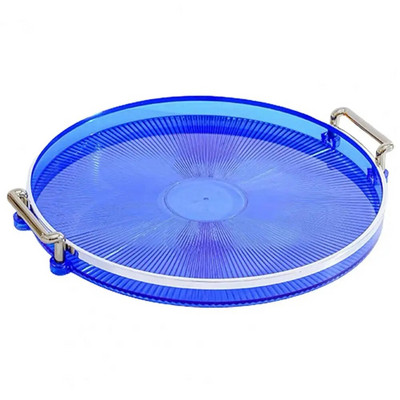 cu dublu mâner, rotund, decorativ, masă de ceai, tavă de servire, organizator de depozitare pentru birou, tavă de depozitare pentru petrecere