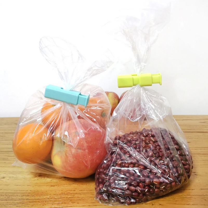 8 vnt. Maisto konservavimo spaustukas slėginis spyruoklinis plastikinis sandarinimo spaustukas Daugkartinio naudojimo, atsparus drėgmei, nešiojamasis neslystantis virtuvės įtaisas