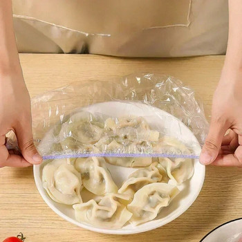 50/100/200pcs Saran Wrap Πολύχρωμο κάλυμμα φαγητού μιας χρήσης Φρέσκα διατηρούμενο πλαστική σακούλα Αξεσουάρ ψυγείου κουζίνας