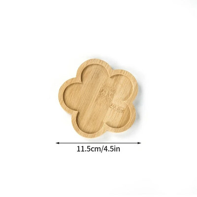 Bambuko padėklas Netaisyklingi gėlių vazonai Daugiafunkcinė medinė lėkštė Virtuvė Dekoratyvinė medinė lėkštė Kavos puodelis Padėklas maisto pyragas