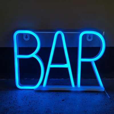 BAR Πινακίδα νέον Φωτιστικό LED Γράμμα νέον Φωτιστικό Σωλήνας Χριστουγεννιάτικη Διακόσμηση Κρεμαστό Κρεβατοκάμαρα KTV Party Διακόσμηση σπιτιού Φεστιβάλ Παιδικό δώρο