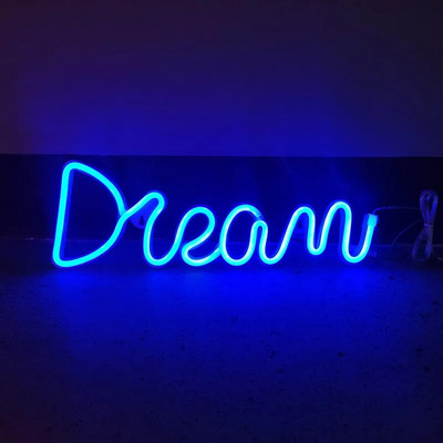 Dream LED Neon Light Φωτεινή Διακόσμηση Φεστιβάλ Φωτιστικό Νέον για Κρεβατοκάμαρα Σαλόνι Διακόσμηση σπιτιού Δώρο για ενήλικα παιδιά
