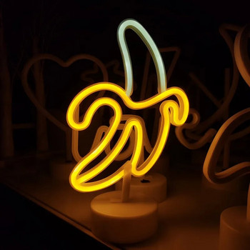 Μπανάνα LED φωτεινή πινακίδα νέον Φωτεινή Φωτιστικά Φρουτά Φεστιβάλ Διακόσμηση Λάμπα νέον για διακόσμηση πάρτι σπιτιού Δώρο για ενήλικες
