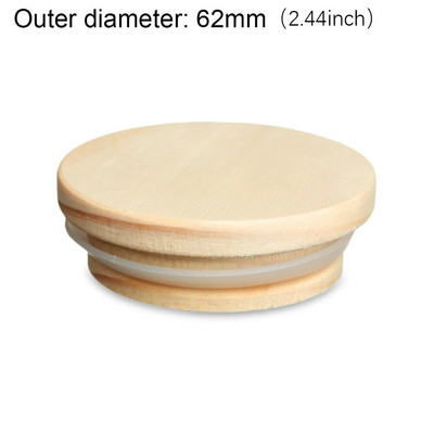 70mm/86mm újrafelhasználható bambusz fa fedelek befőttesüveg fedél szalmalyukkal szilikon tömítőgyűrű széles szájú csésze fedők sapkák dekor kézművesség