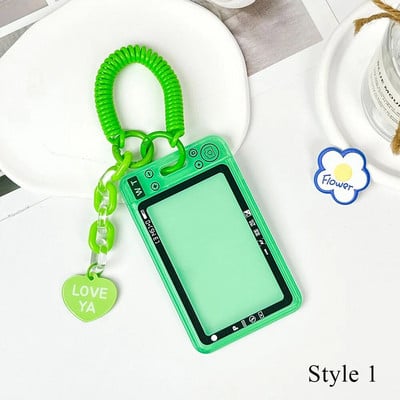 Akrilinis kortelių dėklas pakabukas kortelių laikiklis kortelių apsauginis dėklas Skaidrus kortelių dėklas Įjungiamas kortelių laikiklis Daugiaspalvis dekoratyvinis