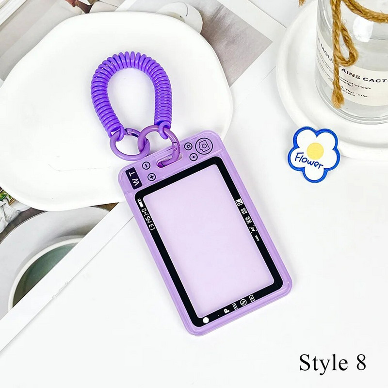 Akrilinis kortelių dėklas pakabukas kortelių laikiklis kortelių apsauginis dėklas Skaidrus kortelių dėklas Įjungiamas kortelių laikiklis Daugiaspalvis dekoratyvinis